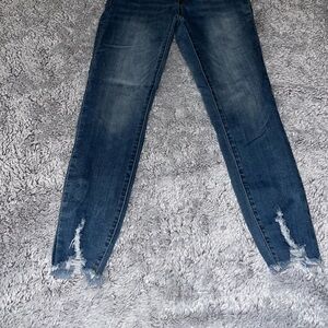 Women's Blue Distressed Jeans